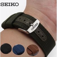 ▶★◀ Suitable for Seiko No. 5 nylon watch strap canvas pin buckle watch chain waterproof and sweatproof for men and women 18 19 20 22 24 black