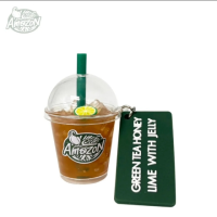 Signature Cup Keychain - พวงกุญแจชาเขียวน้ำผึ้งมะนาวเจลลี่