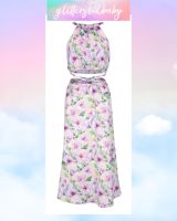 MAUVE LIVELY BLOOMS DRESS