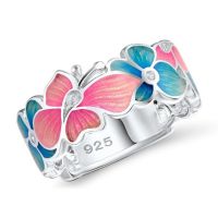 【YF】┅  Exquisite Pink Enamel 925 Wedding Engagement Bridal Jewelry