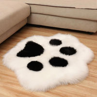 Creative Cute Bear Paw Shape Plush Carpet Home Living Room Bedroom Desk Foot Mats Shaggy Fluffy Bear Paw Rug Bedside Carpet