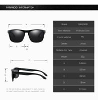 【cw】PARANOID Vintage Sunglasses Polarized Mens Sun Glasses For Men Driving Black Square Oculos Male 18 Colors Model 2022 New Style