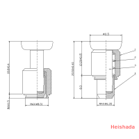 Heishada ลูกสูบสปริง5ชิ้น, สปริงคาร์บอนแบบมาตรฐาน PT-56-61ด้านในเส้นผ่าศูนย์กลาง6.35มม.