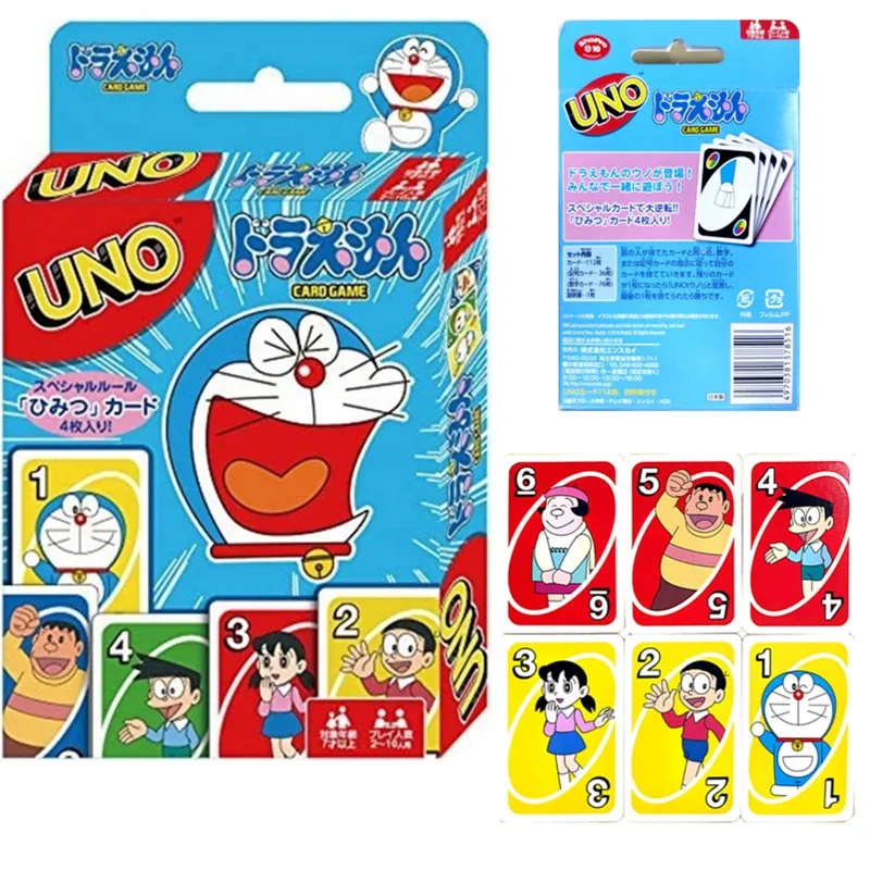 Uno Doraemon Card Game Cartoon Anime Figure Family Party Entertainment  Board Gamed Poker Kids Toys Nobita Nobi Playing Cards | Lazada