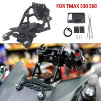 For YAMAHA TMAX T-MAX 530 560 2017- Motorcycle Windscreen Navigation Bracket USB Wireless Charging Mobile Phone Mounting Holder