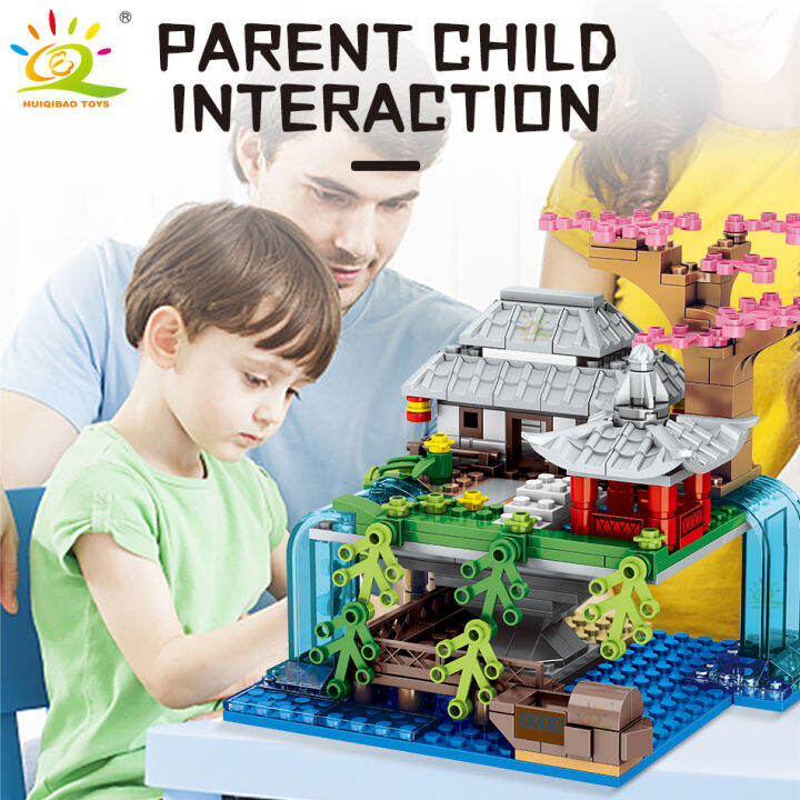 ใหม่-huiqibao-1134pcs-city-street-view-house-รุ่น-building-block-moc-สถาปัตยกรรมรูปตุ๊กตาอิฐชุดของเล่นเด็กของขวัญเด็ก