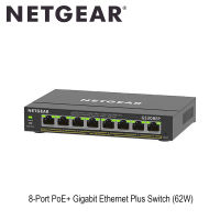 Netgear GS308EP 8-Port PoE+ Gigabit Ethernet Plus Switch (62W)