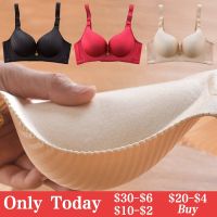 【CW】 Thickened and Extra Thick Bra Flat Chest Small Chest Artifact Adjustable 8cm Steamed Bread Cup Bra Girl 39;s Underwear Without