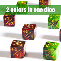 10X6 Side Dice Counters Positive 1 -1 Negative Gathering Table Game ลูกเต๋าตลก