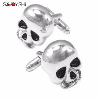 SAVOYSHI Novelty Skull Cufflinks for Mens Shirt Accessories High Quality Cuff buttons Fashion Men Brand Jewelry Gift