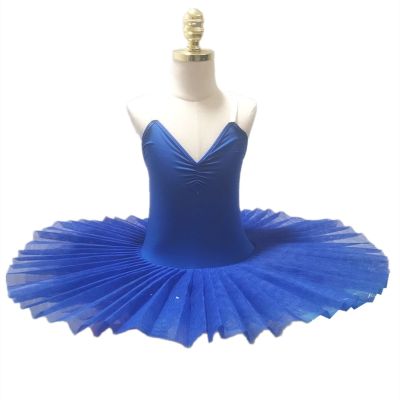 กระโปรงชุดบัลเล่ต์ Tutu สีฟ้าชุดการแสดงชุดบัลเล่ต์เด็กหงส์ทะเลสาบเด็กเสื้อผ้าเต้นรำท้องบนเวทีแบบมืออาชีพ