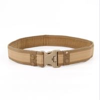 New Plastic Buckle Men Canvas Lengthened Thickened Tactical Belt Wide Edging Outdoor Belt Adhesives Tape