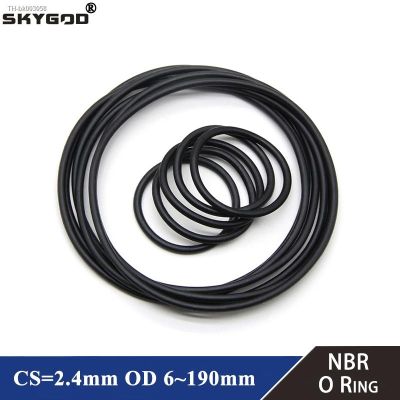◆ 10Pcs NBR O Ring Seal Gasket Thickness CS 2.4mm OD 6 190mm Nitrile Butadiene Rubber Spacer Oil Resistance Washer Round Shape