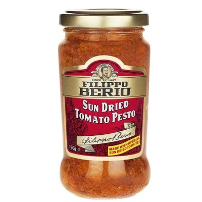 Import Foods🔹 Filippo Berio Sun Dried Tomato Pesto 190 ml ฟิลิปโป เบริโอ เพสโต้มะเขือเทศอบแห้ง 190 มล