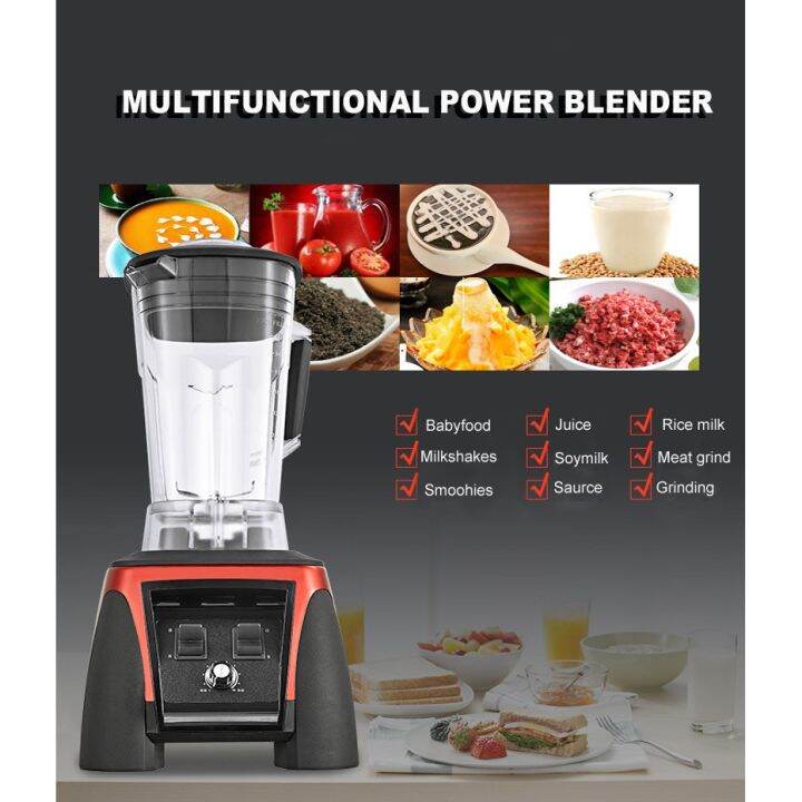 Heavy Duty Commercial Blender Mixer 3HP BPA FREE 2L POWERFUL 2200W