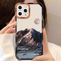 เคสโทรศัพท์ติดฉลากภูมิทัศน์สำหรับ iPhone 13 11 14 Pro Max เคส iPhone 12 Mini 7 8 Plus XSMax XR SE 2022 2020โทรศัพท์ฝาหลังนิ่ม Cas