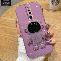 AnDyH 2022 New Design For OPPO F11 Pro Case Luxury 3D Stereo Stand Bracket Astronaut Fashion Cute Soft Case