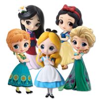 Disney Fairytale Cute Dolls Snow White Mermaid Cinderella Princess Figure Model Cake Decoration Toys for Girls Birthday Gifts