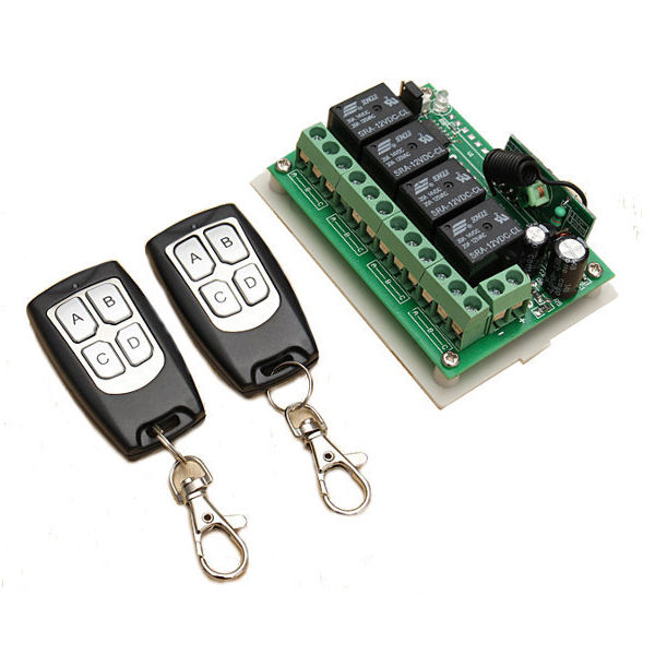 12v-4ch-channel-433mhz-wireless-remote-control-switch-integrated-circuit-with-2-transmitter-diy-replace-parts-tool-kits