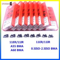 10pcs 11ER 11IR A55 A60 0.5 / 1.0 / 1.5 / 1.75 / 2.0 / 2.5ISO BMA 100% คาร์เม็กซ์คาร์ไบด์ดั้งเดิมแทรกเครื่องกลึง CNC เครื่องมือ ด้ายกลึง เครื่องมือ