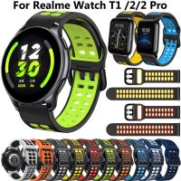 ∈✶™ 20 22mm pasek Smartwatch do zegarka Realme T1 silikonowa opaska na rękę wymiana realme zegarek 2 S pro akcesoria do bransoletki pas