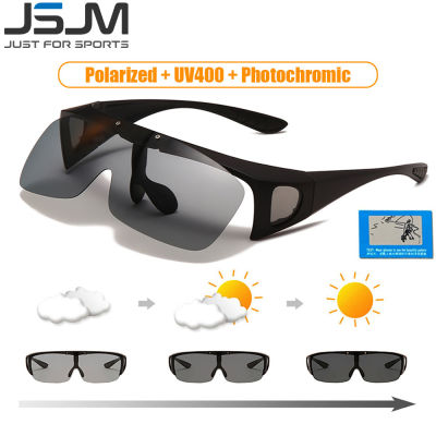 JSJM 2023คลาสสิกพลิกขึ้นแว่นกันแดด P Olarized ผู้ชาย Photochromic ขับรถตกปลาอาทิตย์แว่นตา Night Vision ขับรถแว่นตา Gafas