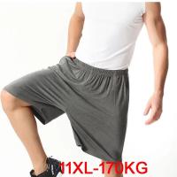 plus size big 9XL 10XL 11XL men Shorts Modal summer soft Comfortable navy blue Elastic waist loose shorts thin Breathable