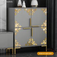 ✎ Mirror Stickers Wall Self-adhesive Gold Foil Cabinet Sticker