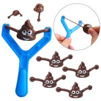 【LZ】✙◘  Funny Poop Ejection Toys Kids Creative Catapult Fake Poop Slingshot Toy Adult Children Vent Stress Relieve Toy Sticky Stool Game