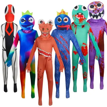 One-piece Rainbow Friends Costume For Kids Adults Blue Monster