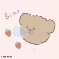 Japanese And Korean-Style ins Bear Laptop Luggage Sticker Waterproof Cartoon Cute Suitcase Decorative Sticker