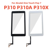 กระจกหน้าจอสัมผัส7.0 "สำหรับ Alcatel หนึ่งสัมผัสป๊อป7 P310 P310A P310X หน้าจอดิจิตอลสัมผัสหน้าจอโทรศัพท์หน้าจอสัมผัสด้านหน้า