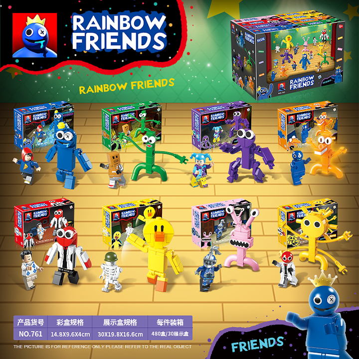 761 Rainbow Friends 8 in 1 Minifigures Building Blocks Toys