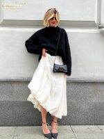 【CC】ஐ✹  Clacive Fashion Skirts Waist Office Ankle-Length Skirt Loose Female