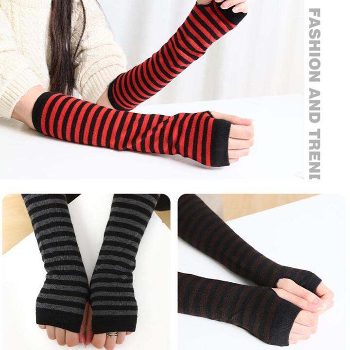 unisex-long-fingerless-gloves-gloves-arm-sleeve-striped-sleeves-gloves-warmer-cotton-knit-womens-wrist-arm-fingerless-sleeves-g1f4