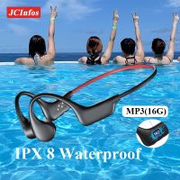 QSR STORE Conduction Headphones MP3 5.3 Headset Swim IPX8 with Mic Ear-hook Hifi Stereo