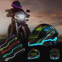 ♧▽◕ Motorcycle Helmet Light Strip LED EL Cold Light Night Modified Riding Luminous Waterproof Sticker Signal E3L2