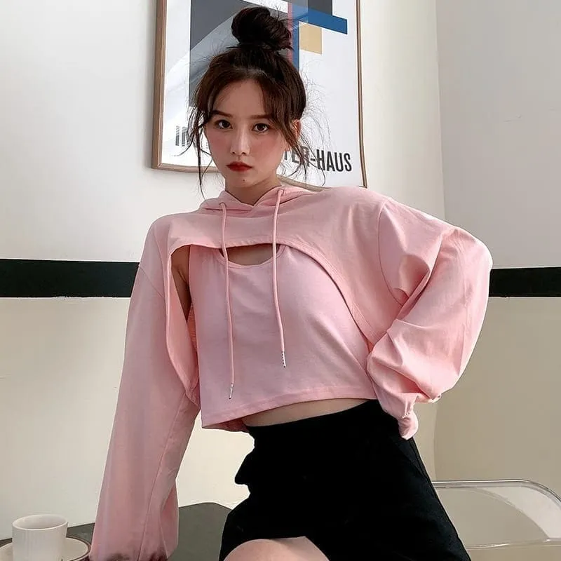 COD-Crop Top Hodie Over Size terbaru/sweater hoodie kekinian/baju atasan  wanita/unisex/sweater korean style/baju polos wanita/hoodie terlaris/hoodie  termurah | Lazada Indonesia
