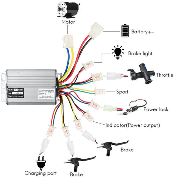 gb-36v-500w-800w-1000w-มอเตอร์ไฟฟ้า-brushed-controller-amp-throttle-twist-grips-ชุดสกู๊ตเตอร์-ebike-มอเตอร์อุปกรณ์เสริม