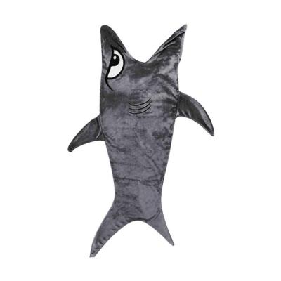 Shark Sleeping Bag Double Layer Plush Animal Blanket Pajamas Onesie Wearable Hoodie Super Soft Warm For Camping Trips Sleepovers Gatherings Party Nights cosy