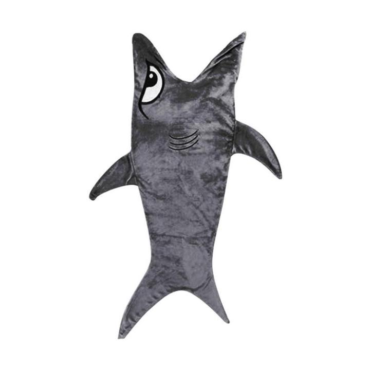 shark-sleeping-bag-double-layer-plush-animal-blanket-pajamas-onesie-wearable-hoodie-super-soft-warm-for-camping-trips-sleepovers-gatherings-party-nights-cosy