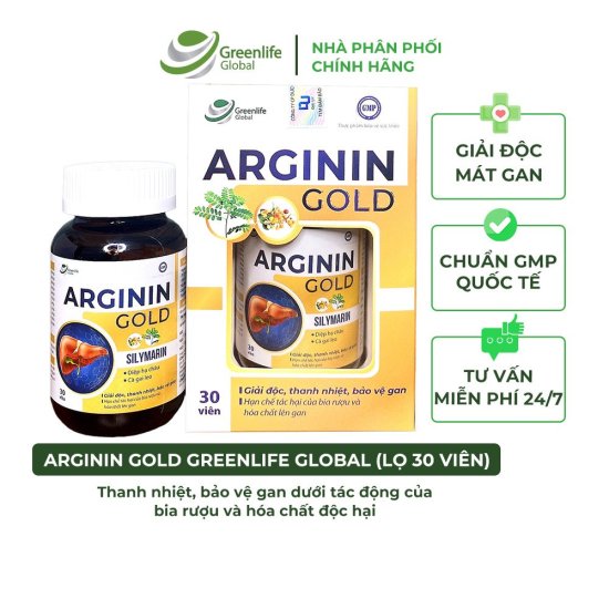 Bổ gan arginin gold greenlife - thanh nhiệt, giải độc, bảo vệ gan 30 viên - ảnh sản phẩm 1