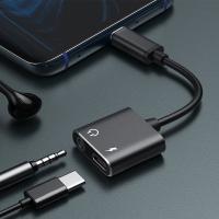 2 In 1 Type C To 3.5mm Jack Earphone Audio Splitter Converter OTG for Xiaomi Huawei USB Type-C To 3.5mm Jack Cable Adapter