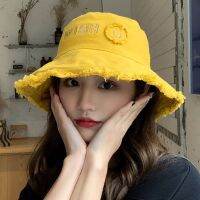 HOT★Foux Bucket Sun Hats Summer Women Thin Patch Letter Embroidery Burr Shade Face Korea Style Japanese New Fashion Pure Color 2021