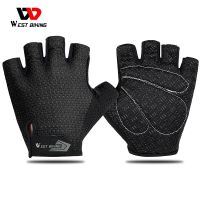 【Ready Stock】﹍ D44 WEST BIKING Anti-slip Cycling Gloves Men Women Half Finger Summer Breathable Sport Bike MTB Bicycle Gloves