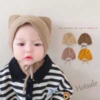 【hot sale】℡❀ C05 Newborn Baby Hats Cute Little Ears Knitted Hat Ear Protection Cap 0-1 Year