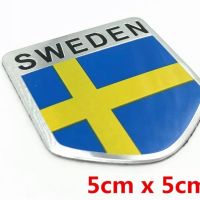 3D Aluminum Alloy Sweden National Flag Emblem Badge Car Sticker Motorcycle Decal S60L Decoration For Volvo V70 XC60 S60 V60 V40