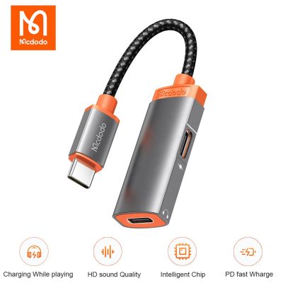 Mcdodo Aux Audio Adapter Type c To 3.5mm Jack Call Aux Cable Earphone Splitter For Samsung Xiaomi Redmi Double USB C Converter Cables