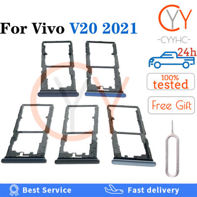 ถาดใส่ซิมการ์ดขาตั้งสำหรับ Vivo V20 2021ซิมการ์ดอะแดปเตอร์ซิมการ์ดกับไมโครการ์ด SD ช่องใส่ถาดอะไหล่อะแดปเตอร์ส่วนหนึ่ง