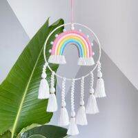 ผนังหน้าต่าง Hand Tassels Rainbow Tapestry Hangable จี้อุปกรณ์ตกแต่งสำหรับ Home Office